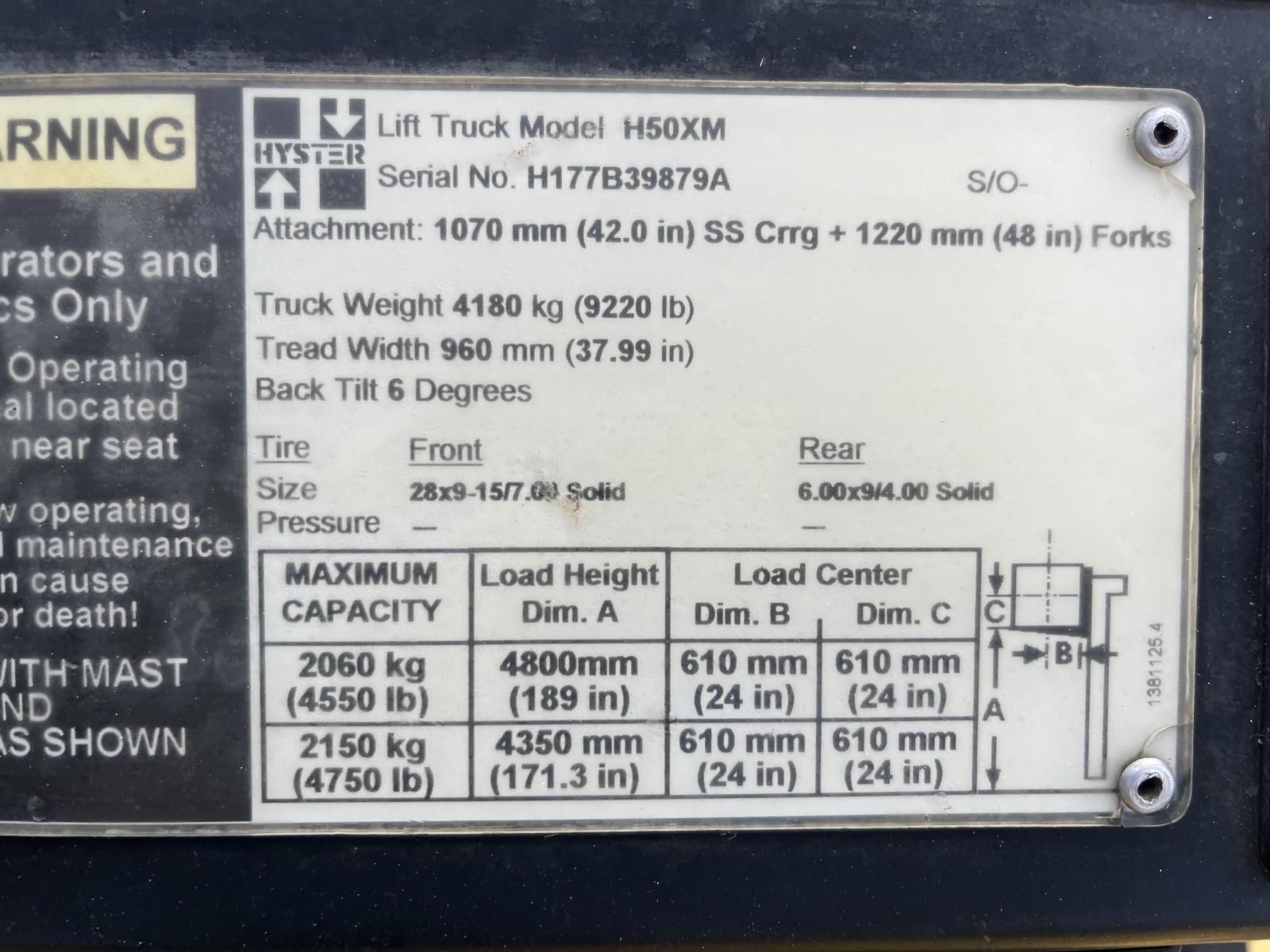 MONTACARGAS HYSTER H50XM